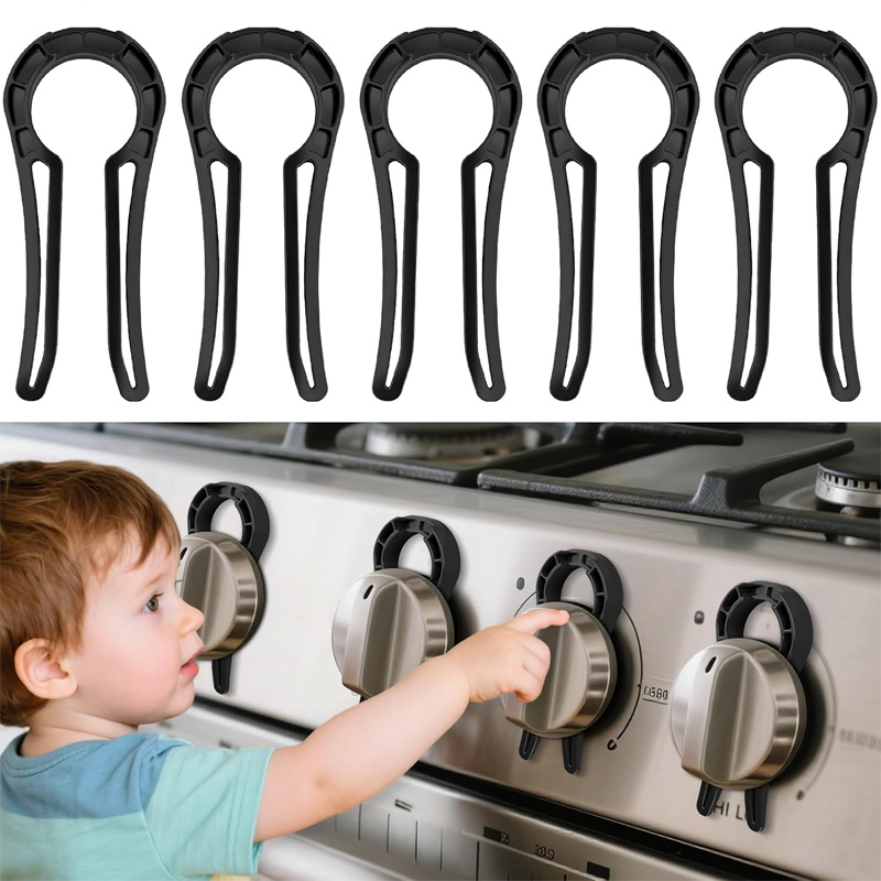 Kitchen Appliances Gas Stove - Kindveilige keukenveiligheidsset: gasfornuisknoppenvergrendelingen, ovenknoppenhoezen, deurgreepbeschermers voor