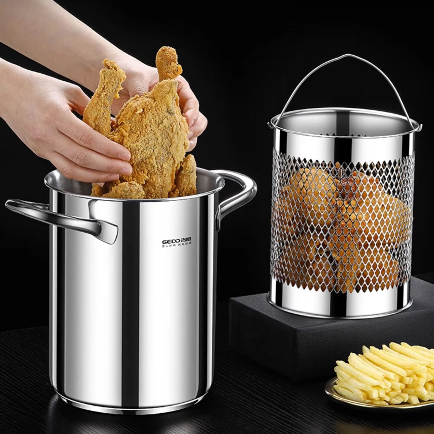 Deep Fryer Stainless - LFGB-gecertificeerde, zuivere friteuse van 304 roestvrij