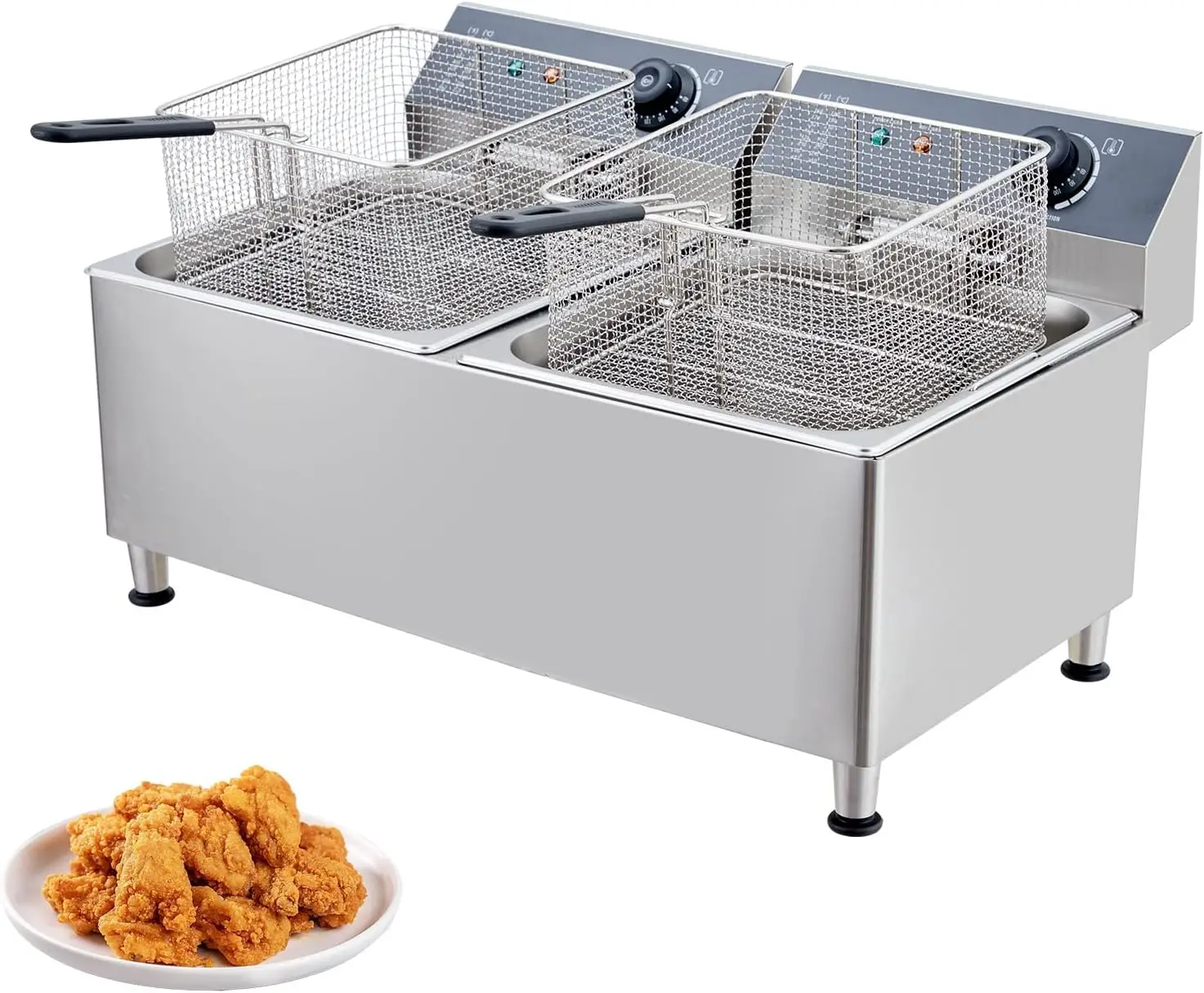 Deep Fryer Stainless - 23,2 liter commerciële elektrische friteuse, roestvrijstalen