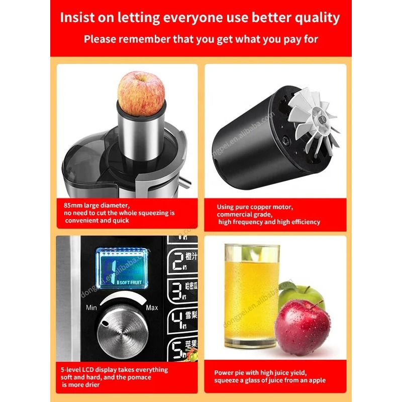 Juicer Cold Press Slow - Op voorraad Big Mouth Cold Press