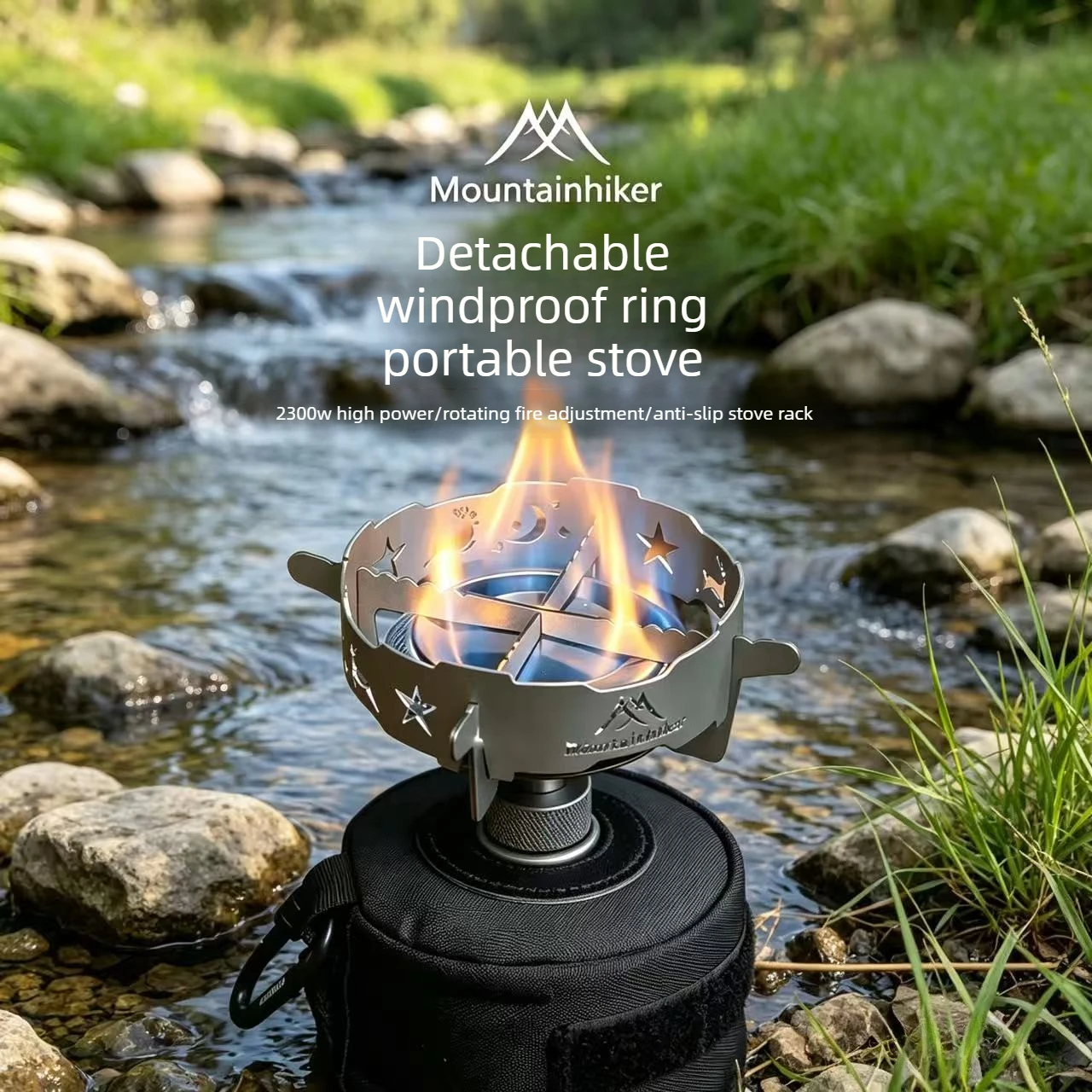 Kitchen Appliances Gas Stove - Campingkachel met afneembare winddichte ring, buitenkachel