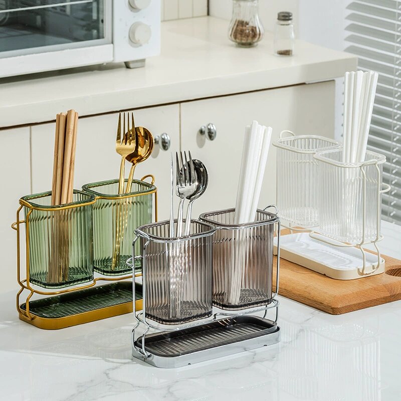 Kitchen Appliances Luxury - Wandmontage keuken bestekorganizer licht luxe eetstokjes