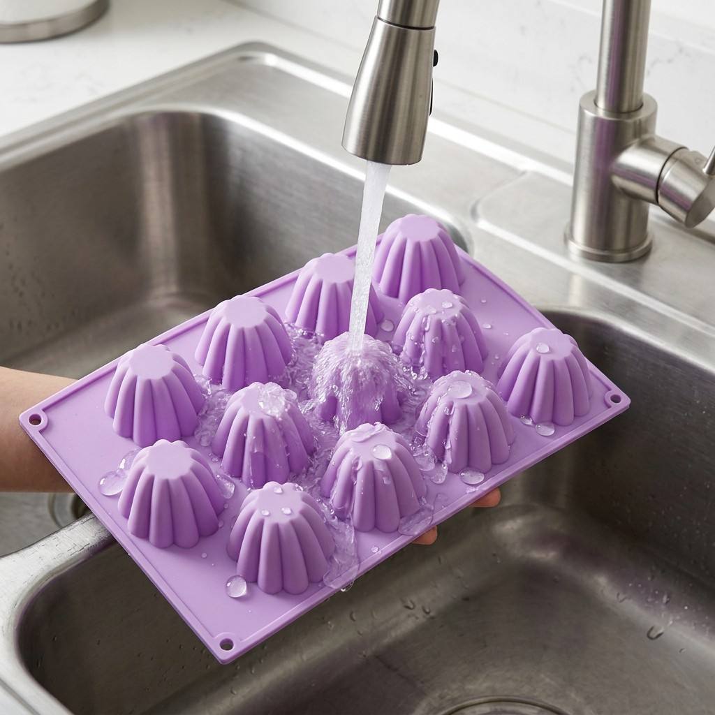 Kitchen Appliances Packages - 12-holtes mini-spiraalvormige siliconen mal, swirl-vorm, cake-decoratiegereedschap,