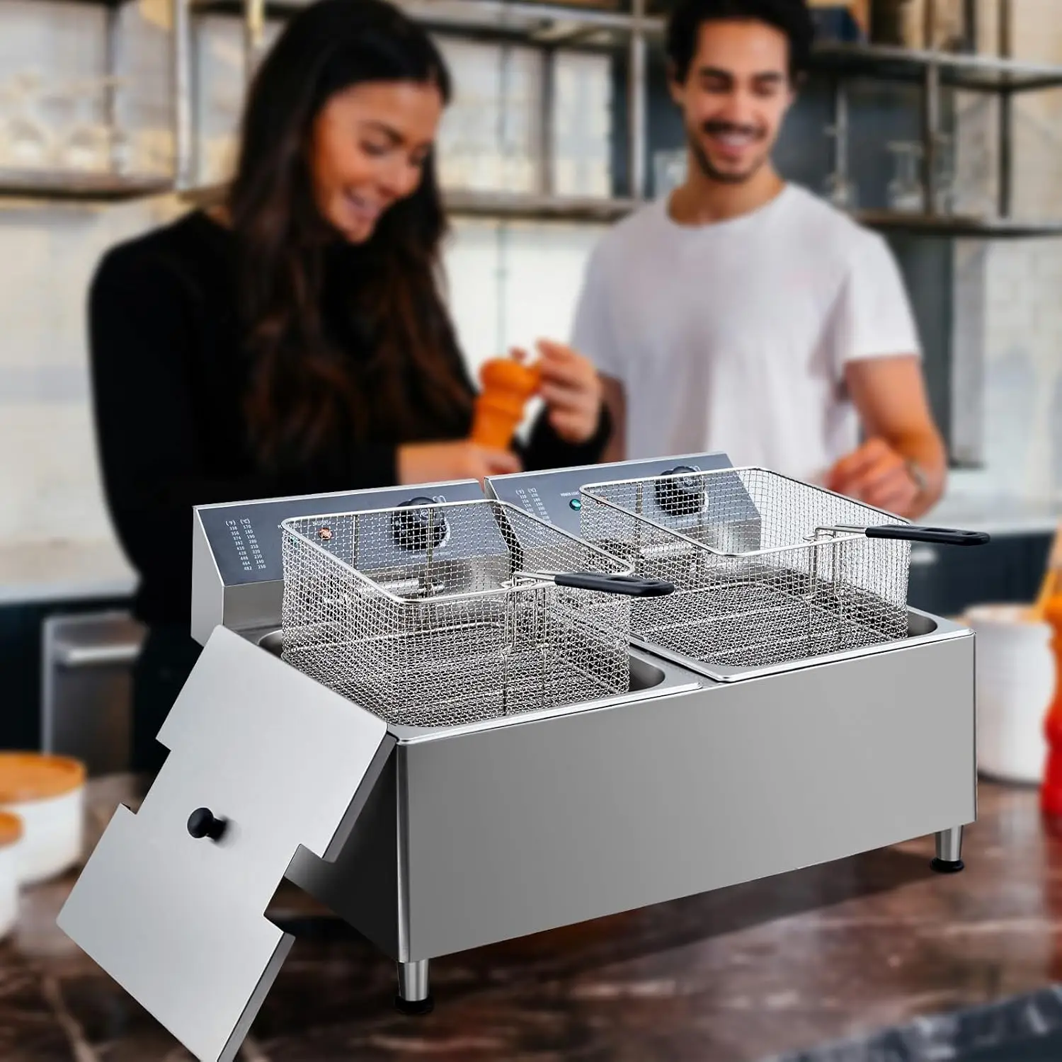 23,2 liter commerciële elektri - Deep Fryer Stainless recensie en prijs