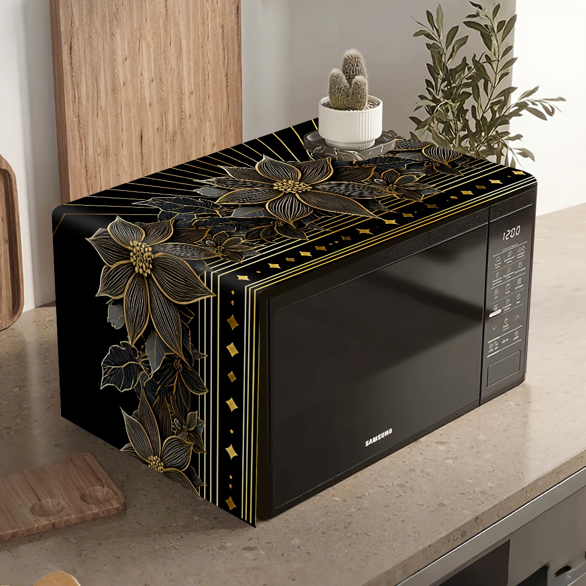 Luxe Zwart Goud Bloemen Magnet - Kitchen Appliances Luxury recensie en prijs