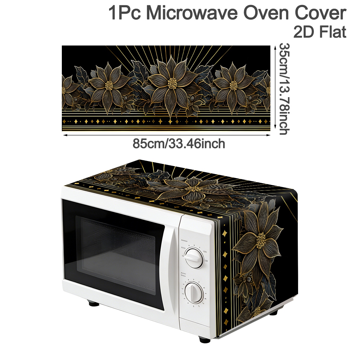 Luxe Zwart Goud Bloemen Magnet - Kitchen Appliances Luxury recensie en prijs