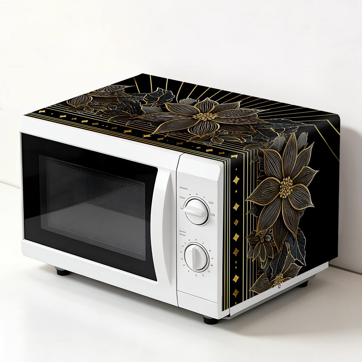 Luxe Zwart Goud Bloemen Magnet - Kitchen Appliances Luxury recensie en prijs